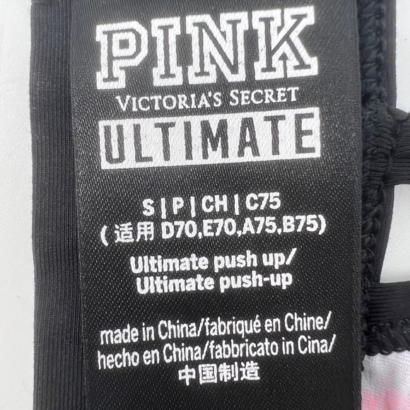 PINK Victoria’s Secret Ultimate Racerback Tie Dye Push Up Sports Bra Size Small - Picture 2 of 5